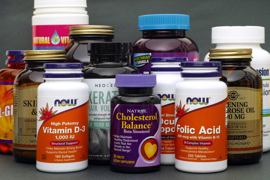 bottles of hair vitamins