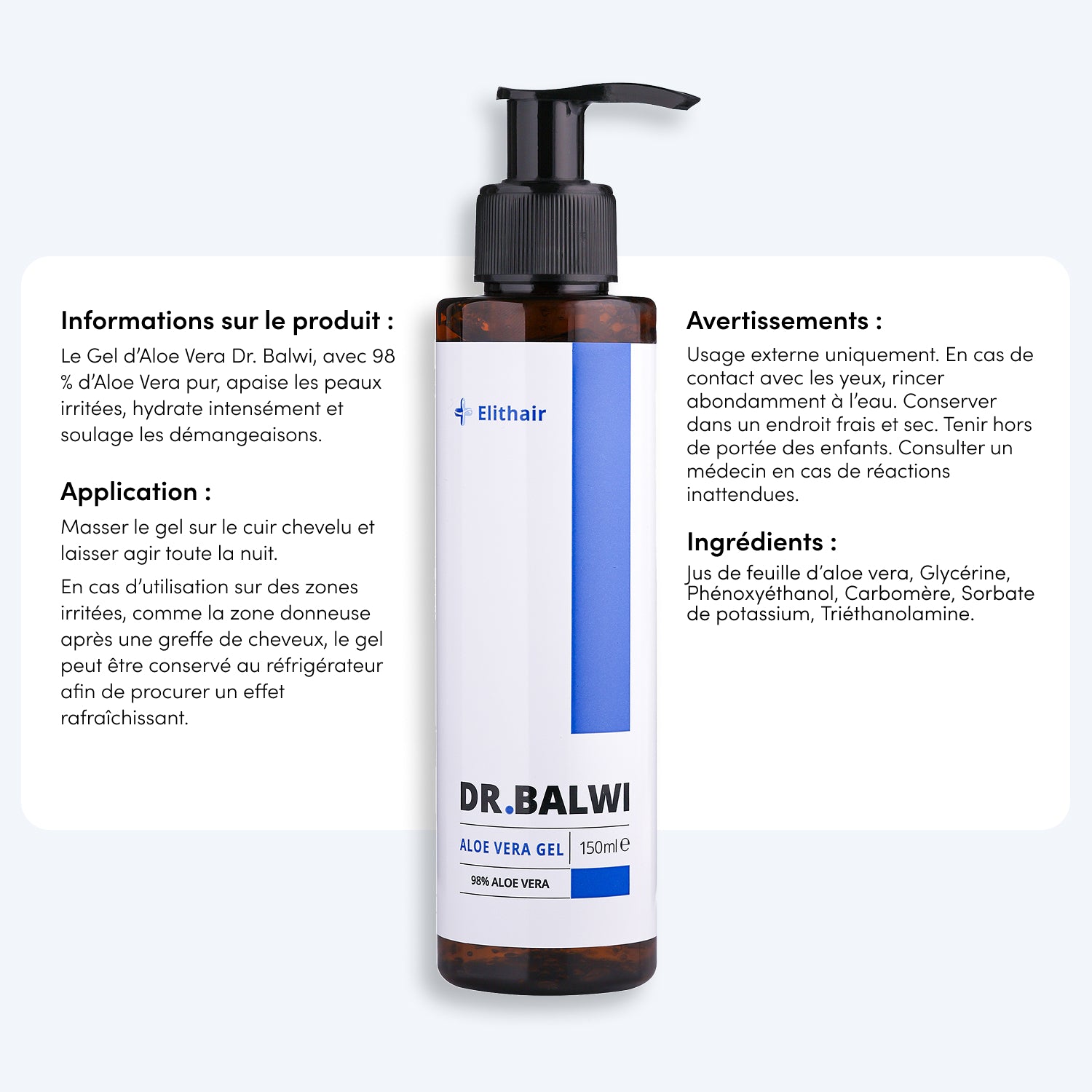 Gel d'Aloe Vera 98 % Dr. Balwi