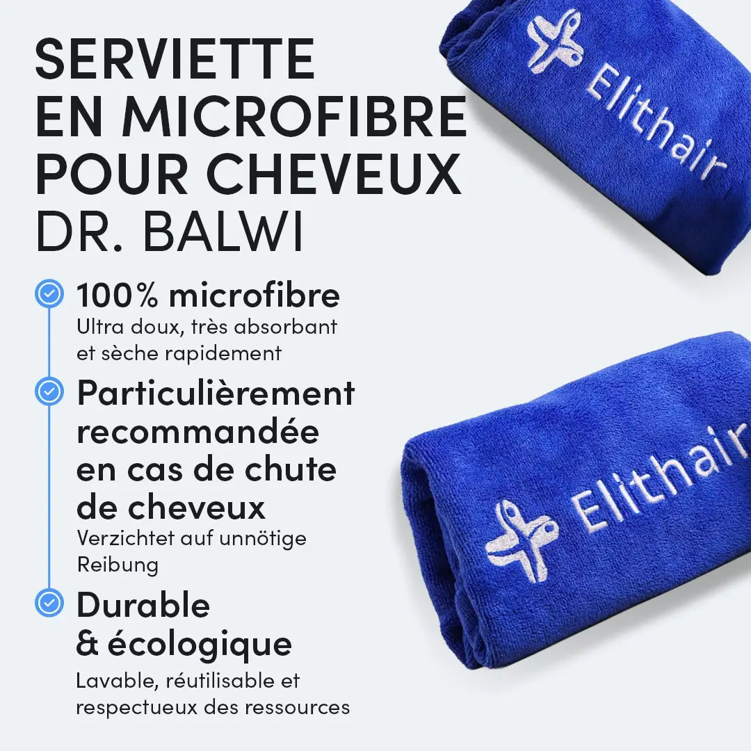 Serviette de tête en microfibre